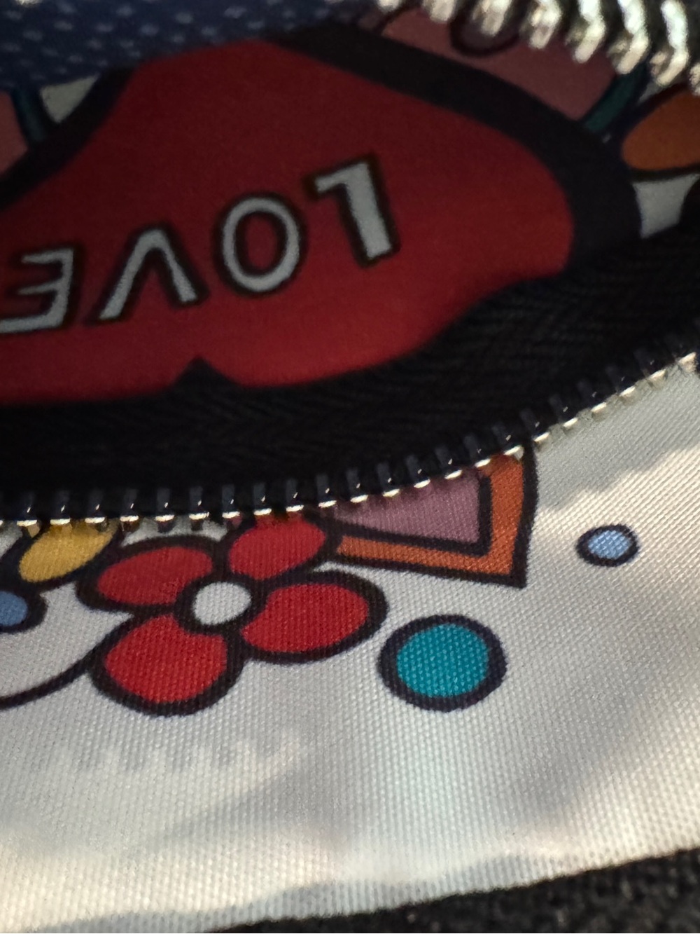 Brighton crossbody bag with a Colorful 'LOVE' Heart Print - Picture 6 of 14